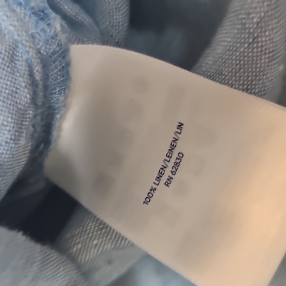 Lands End Long Ladies Top 100% Linen Never Worn SZ S Has Pockets - Picture 10 of 11